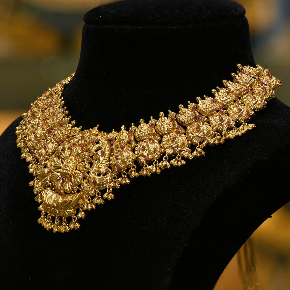 Temple Deity Chunky Gold Necklace