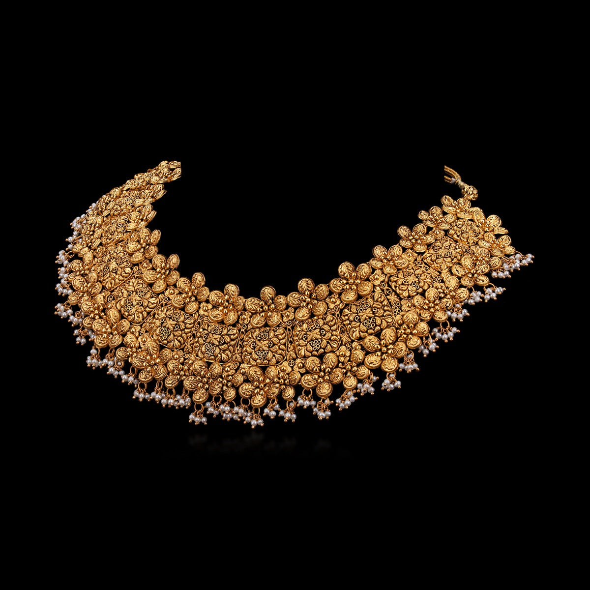 Bullets and Buttons Gold Necklace