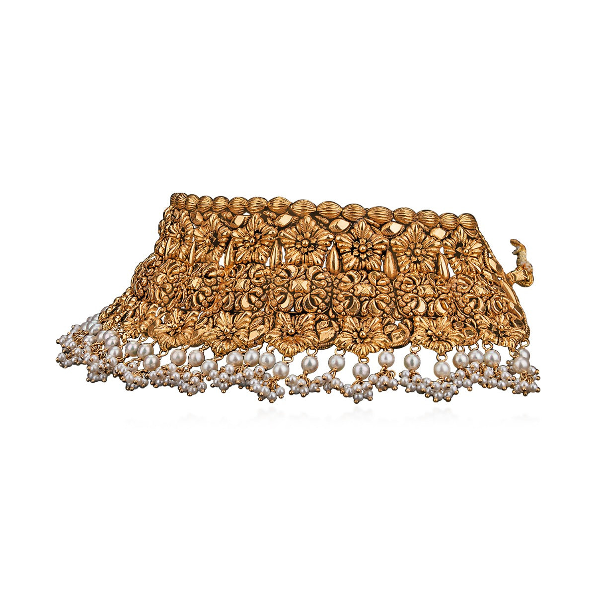 Poised Motif Gold Choker Set