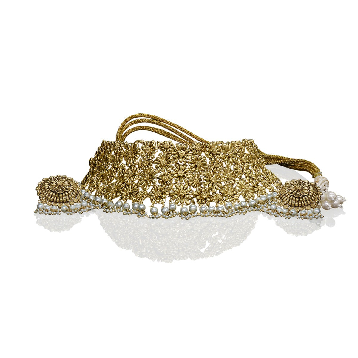 Spring Floral Gold Choker Set