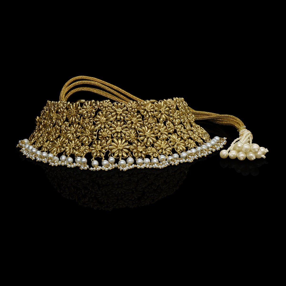 Spring Floral Gold Choker