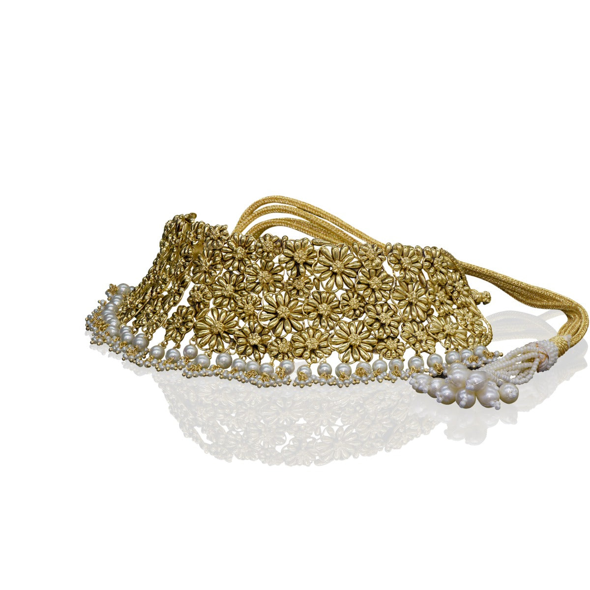 Spring Floral Gold Choker Set