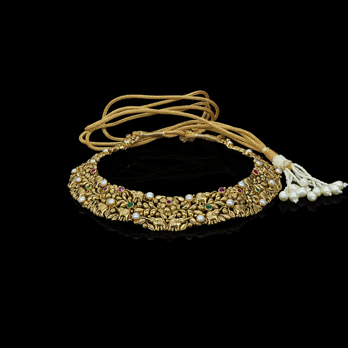 Coloured Stone Gold Choker