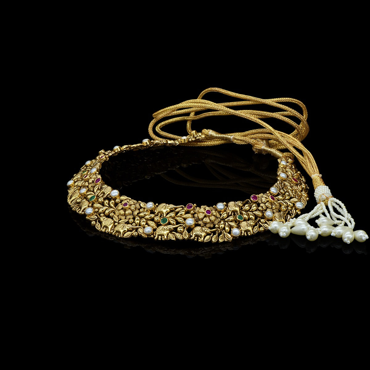 Coloured Stone Gold Choker