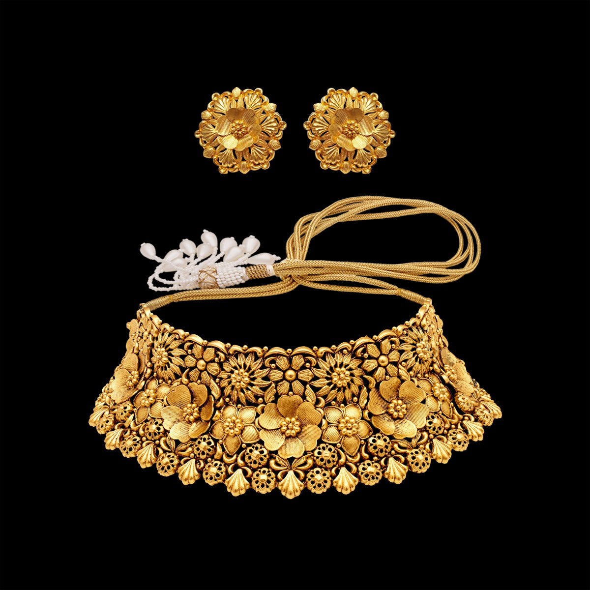 Golden Floret Choker Set