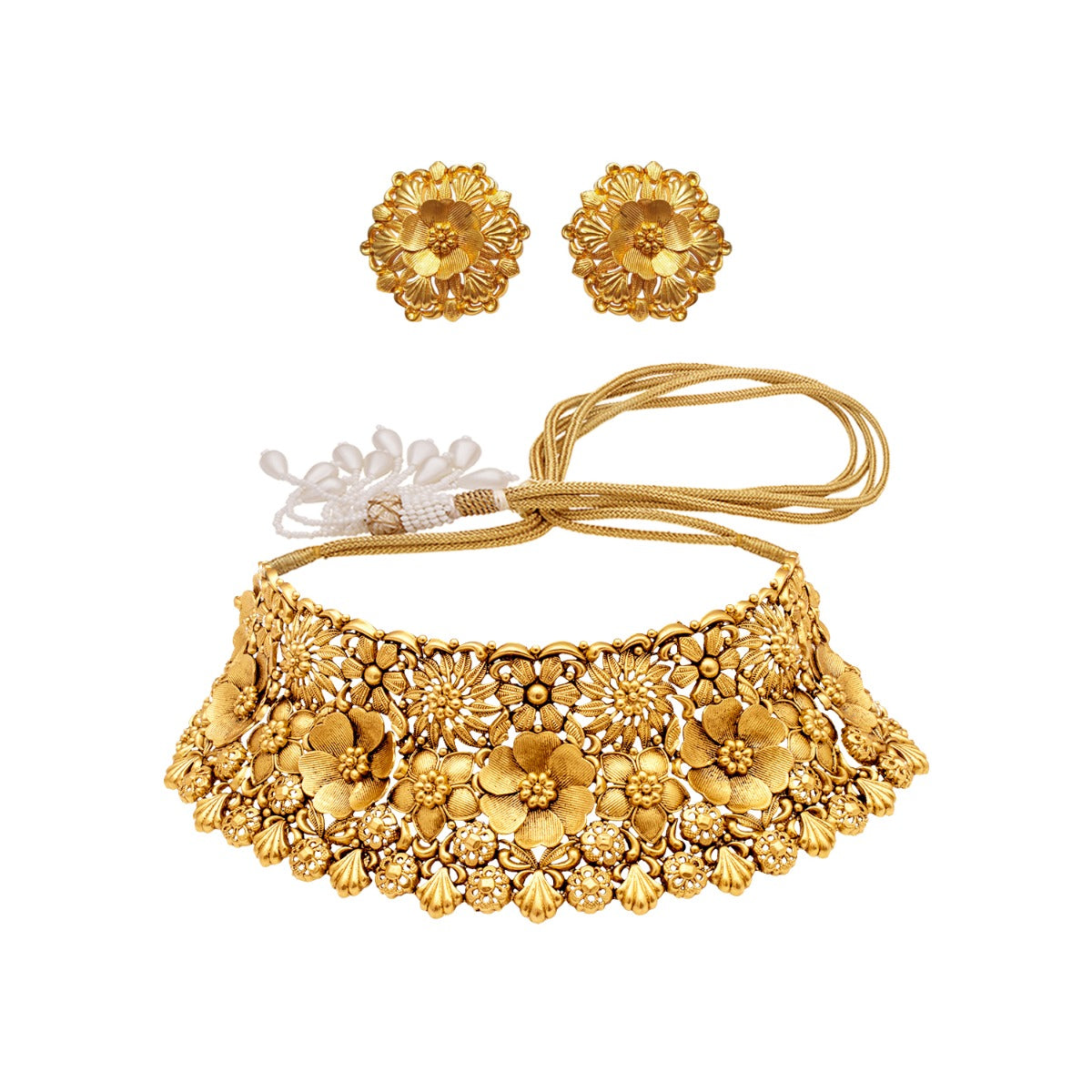 Golden Floret Choker Set