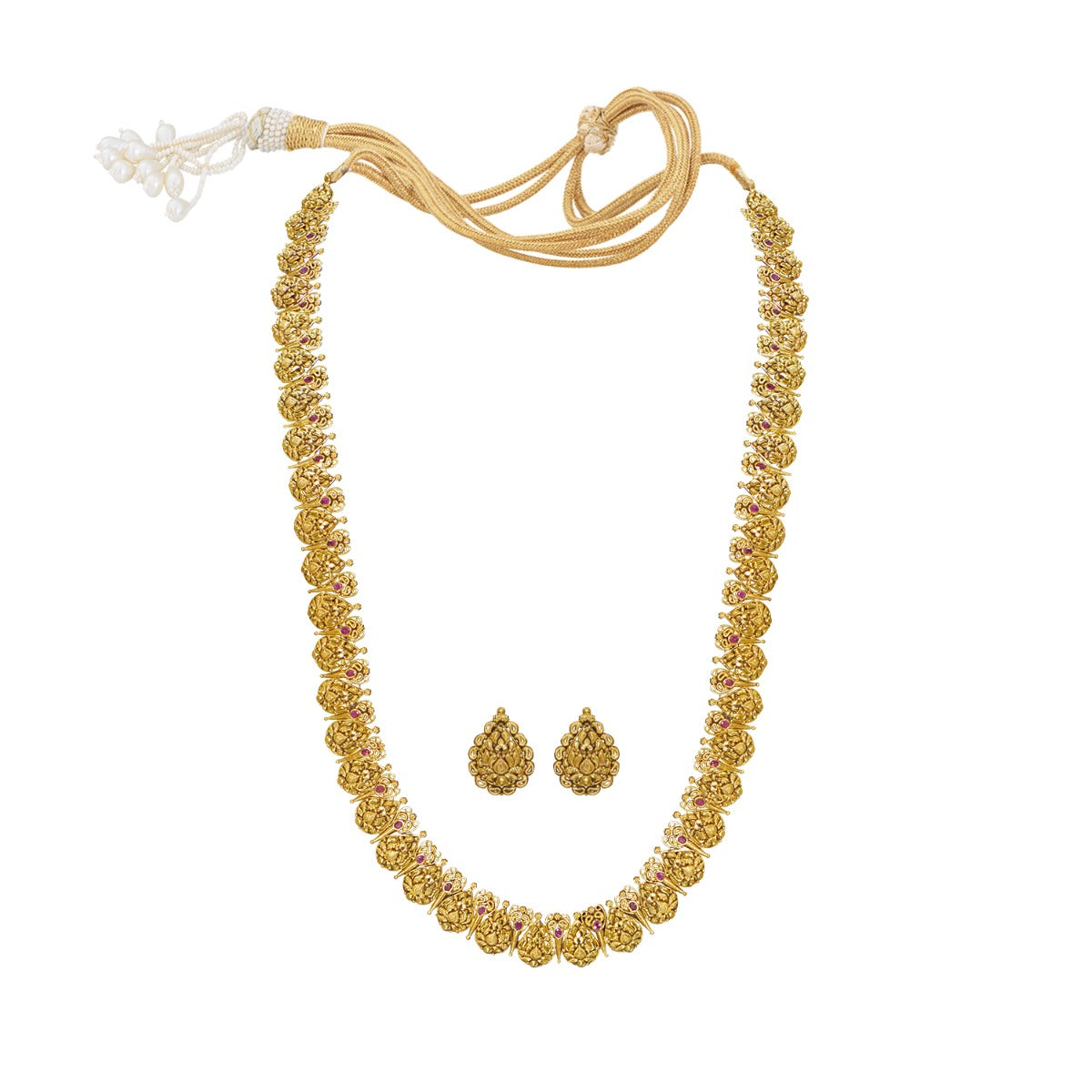Coined Motif Gold Necklace Set