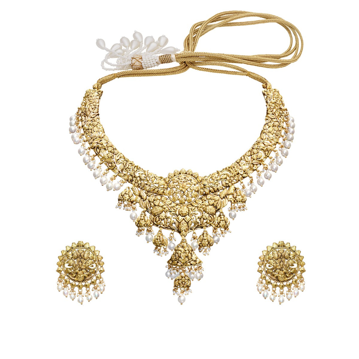 Grand Gold Long Necklace Set