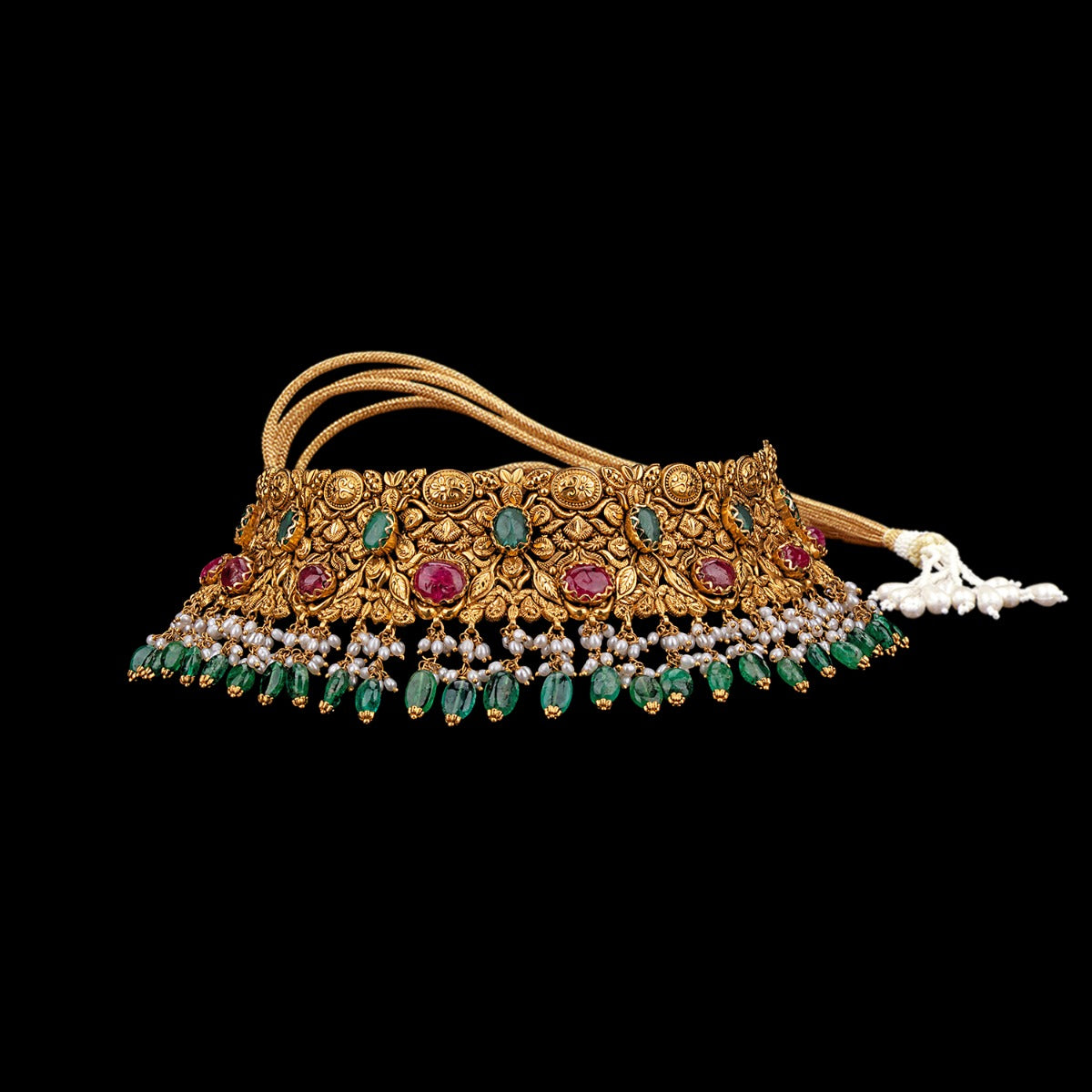 Red Green Mish Mash Gold Choker
