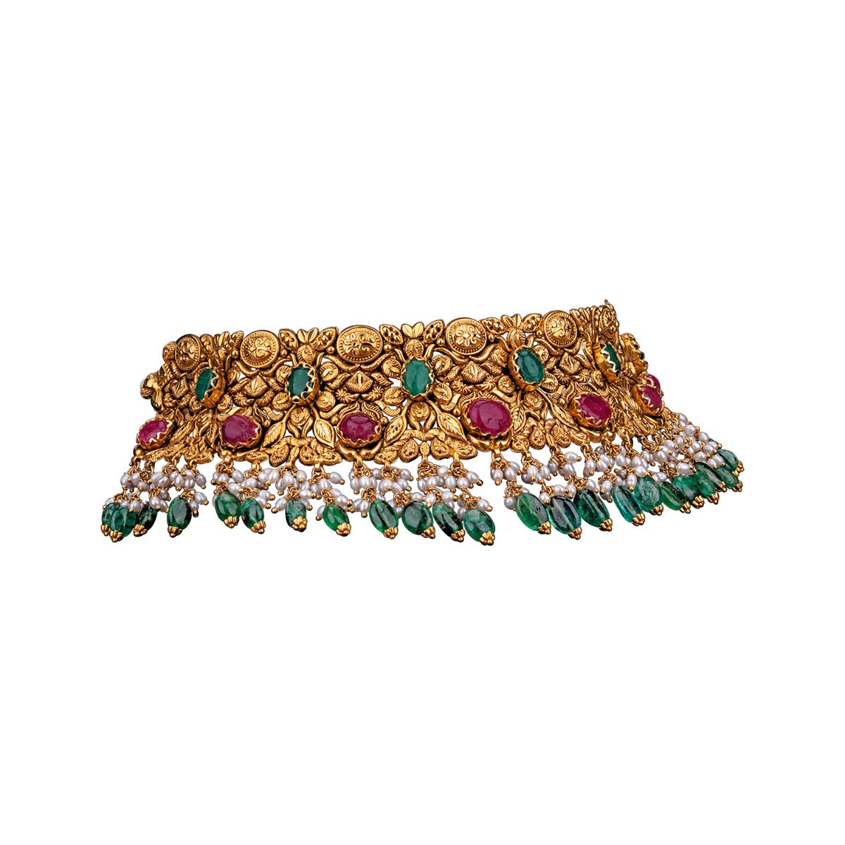 Red Green Mish Mash Gold Choker