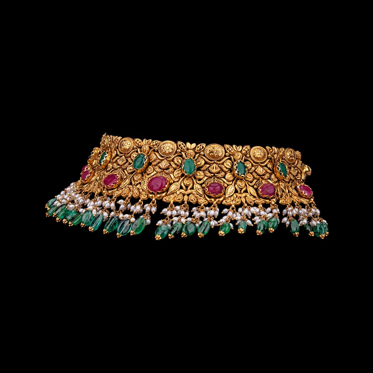 Red Green Mish Mash Gold Choker