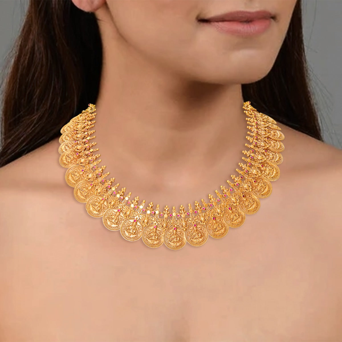 Lakshmi Gold Coin Necklace