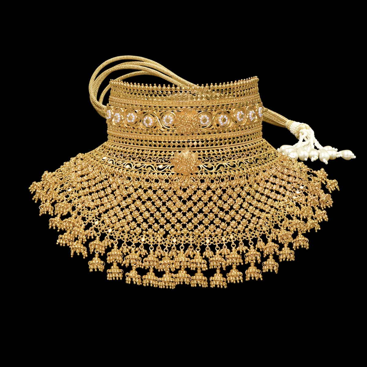 Countless Lilts Gold Adhiya Choker