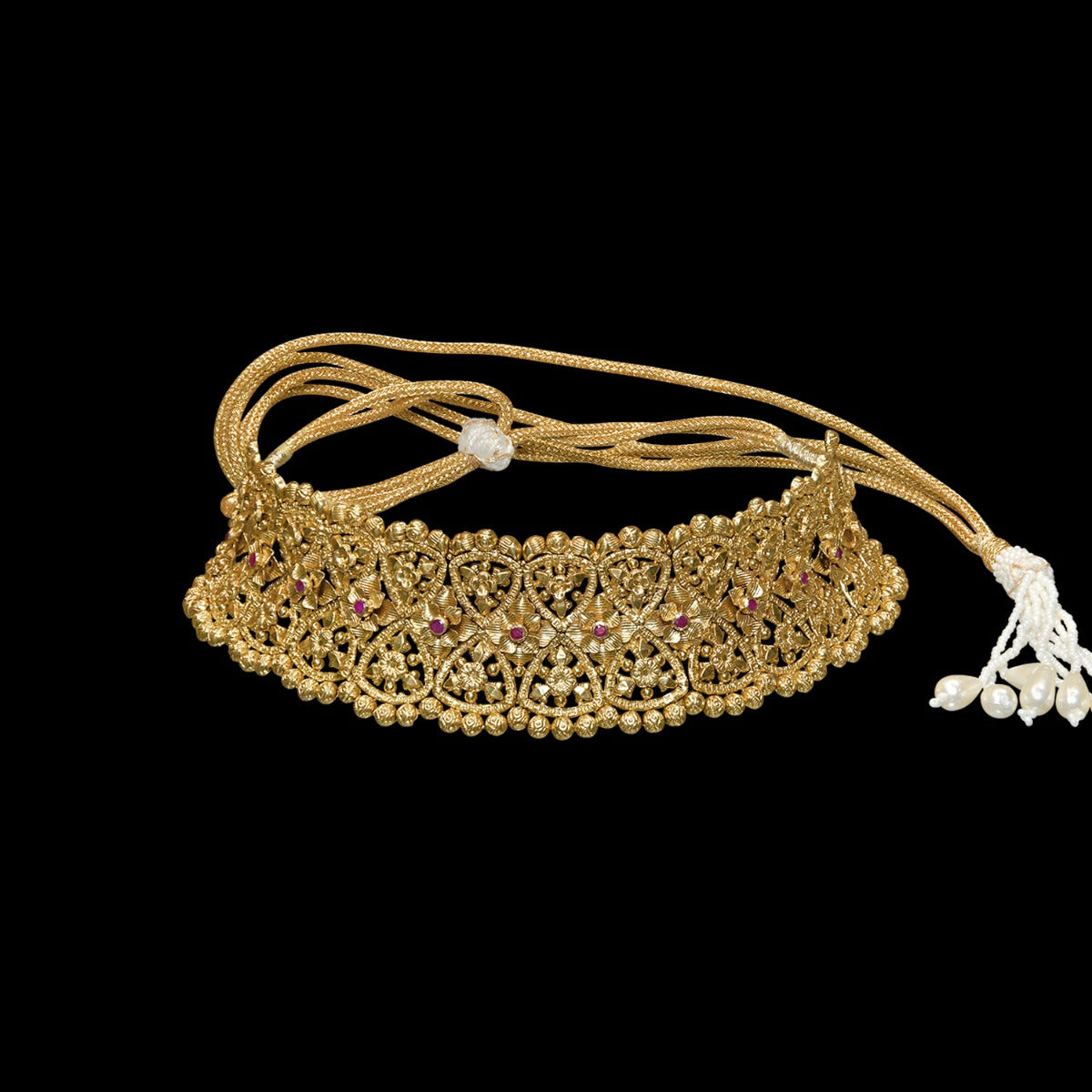 Curved Triangle Gold Choker Set