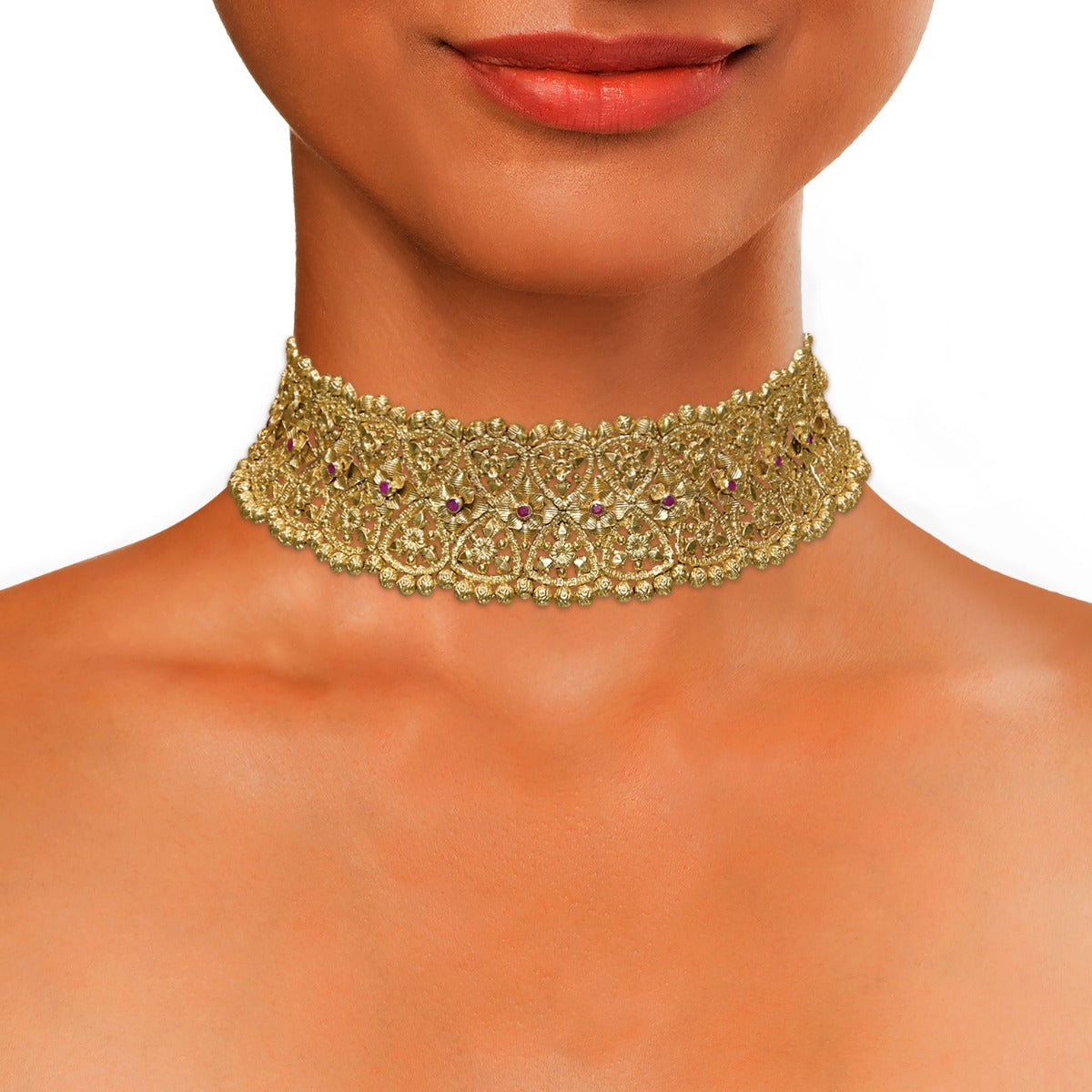 Curved Triangle Gold Choker