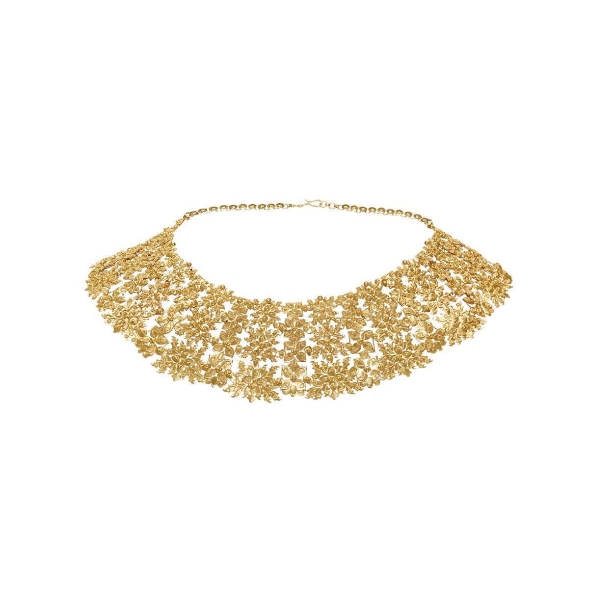 Floral Bush Gold Necklace Set