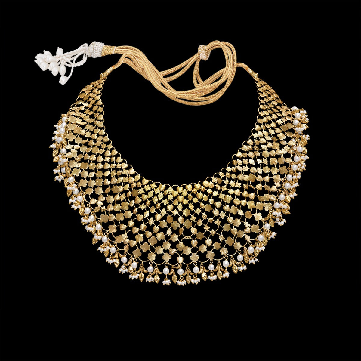 Mesh Net Gold Necklace