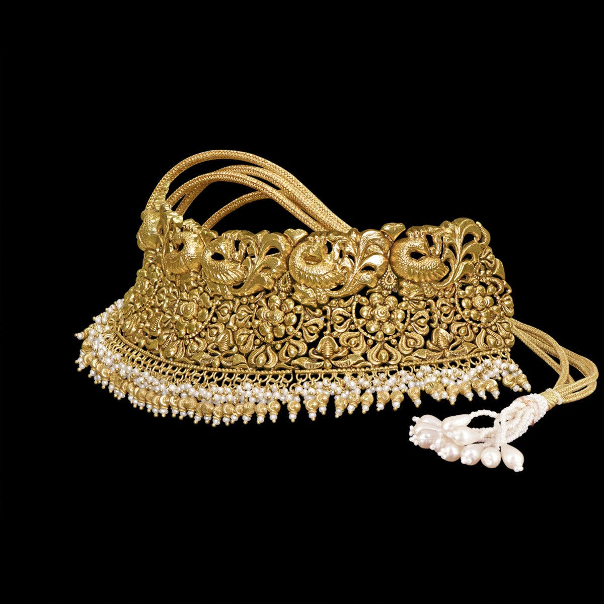 Peacock Fenced Chunky Gold Choker Set