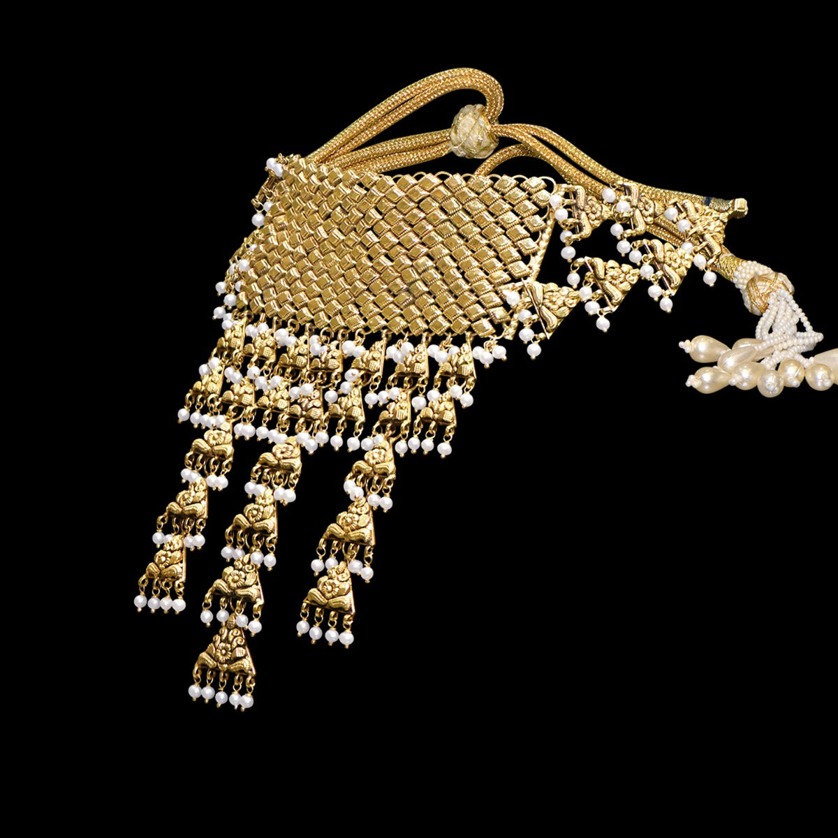 Abstract Slab Gold Choker