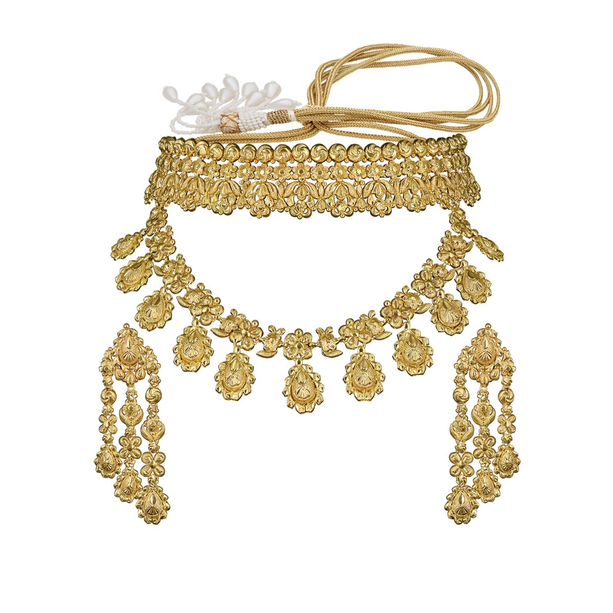 Close and Far Neck Gold Choker Set