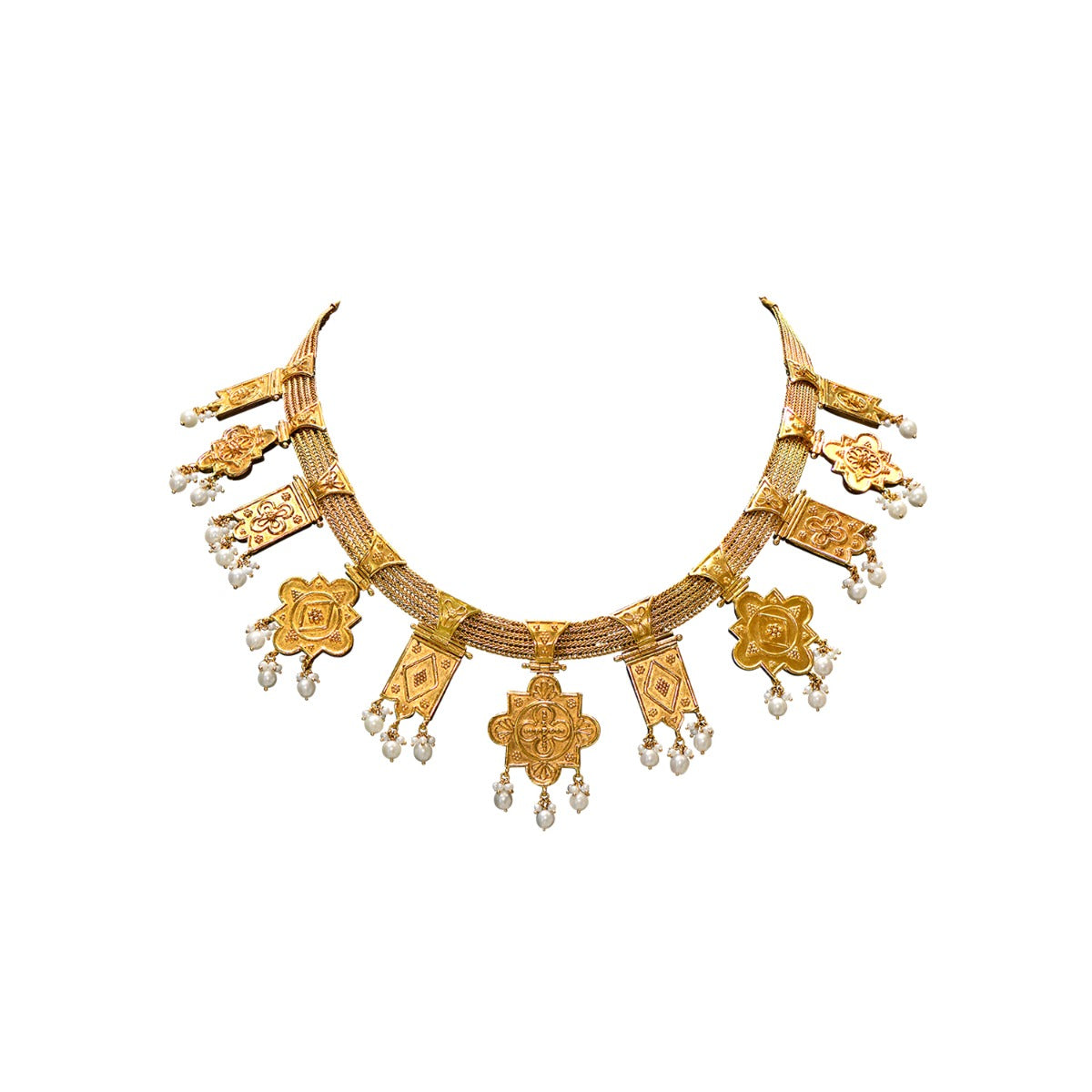 Pretty Floral Gold Necklace