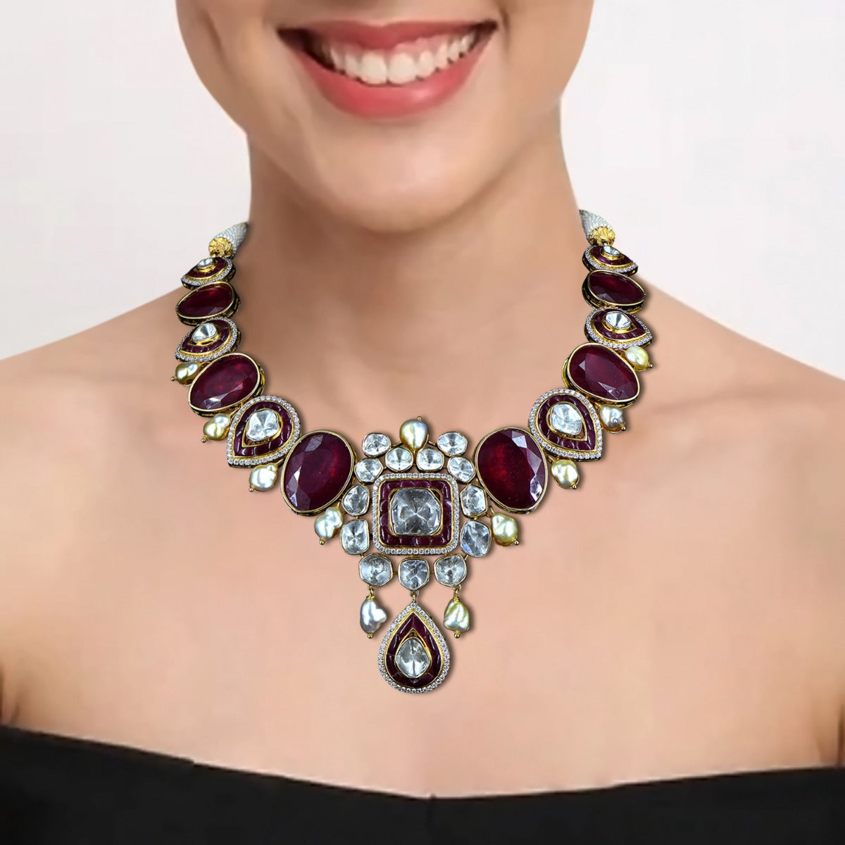 Traditional Legacy Polki Necklace Set