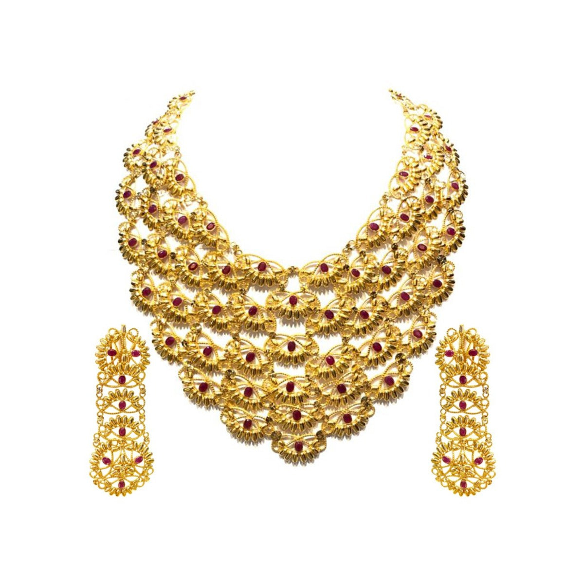 Carol Trellis Gold Necklace Set