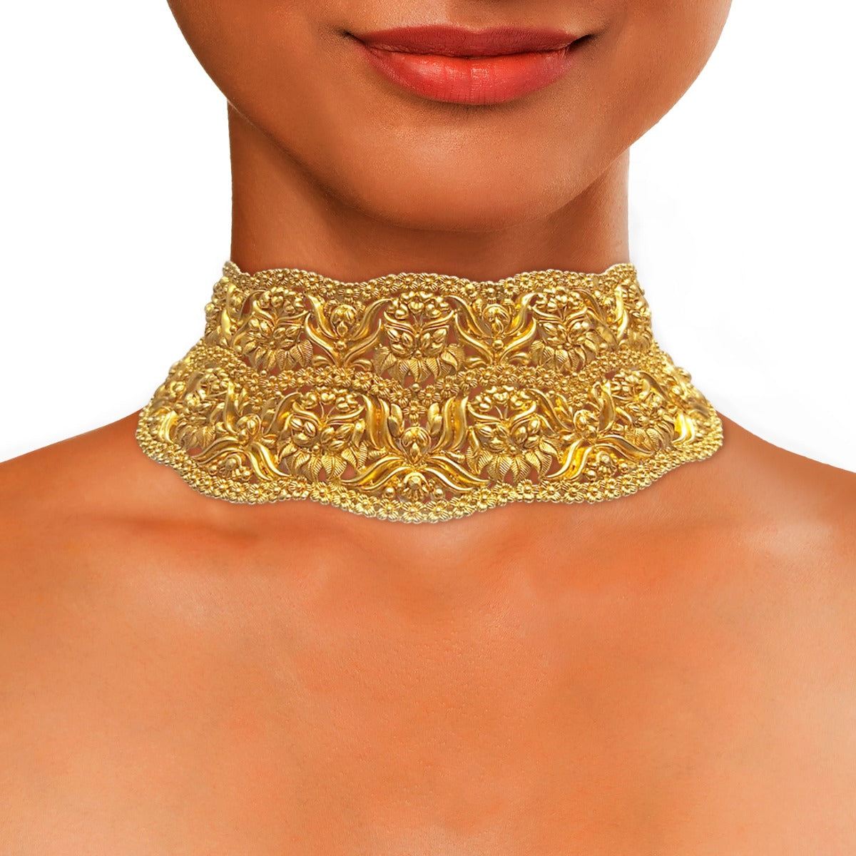 Floral Glow Gold Choker