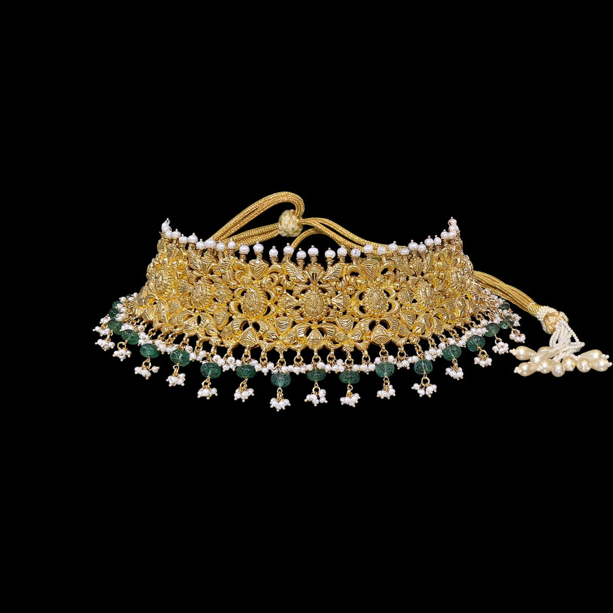 Arbella Ornate Gold Choker Set