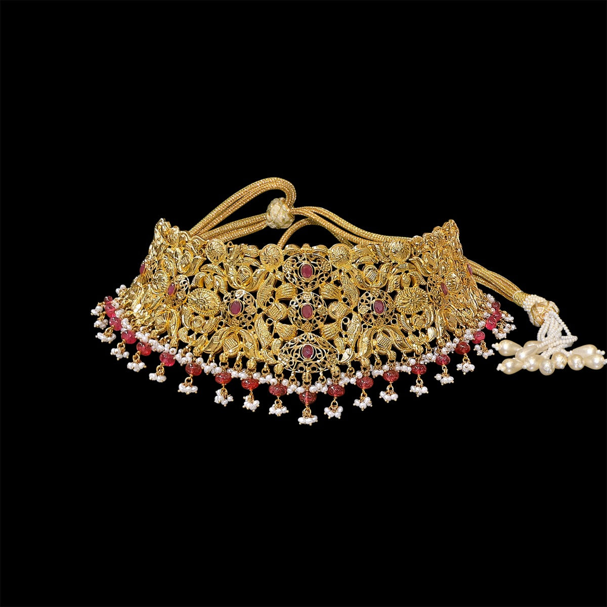 Kiara Cutout Gemstone Gold Choker