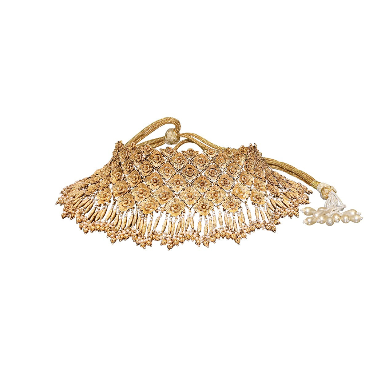 Freesia Floral Gold Choker Set