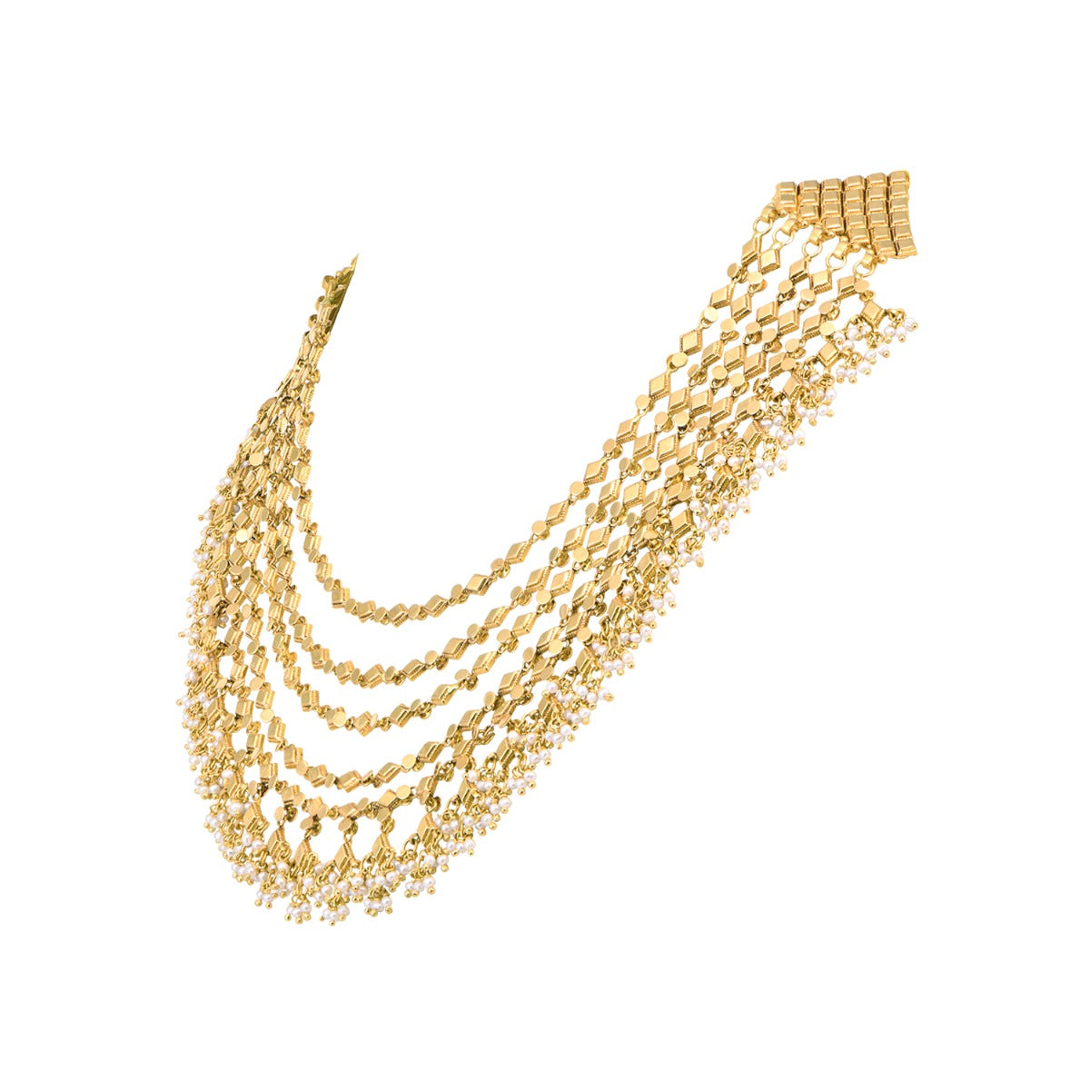 Wheat Link Gold Necklace