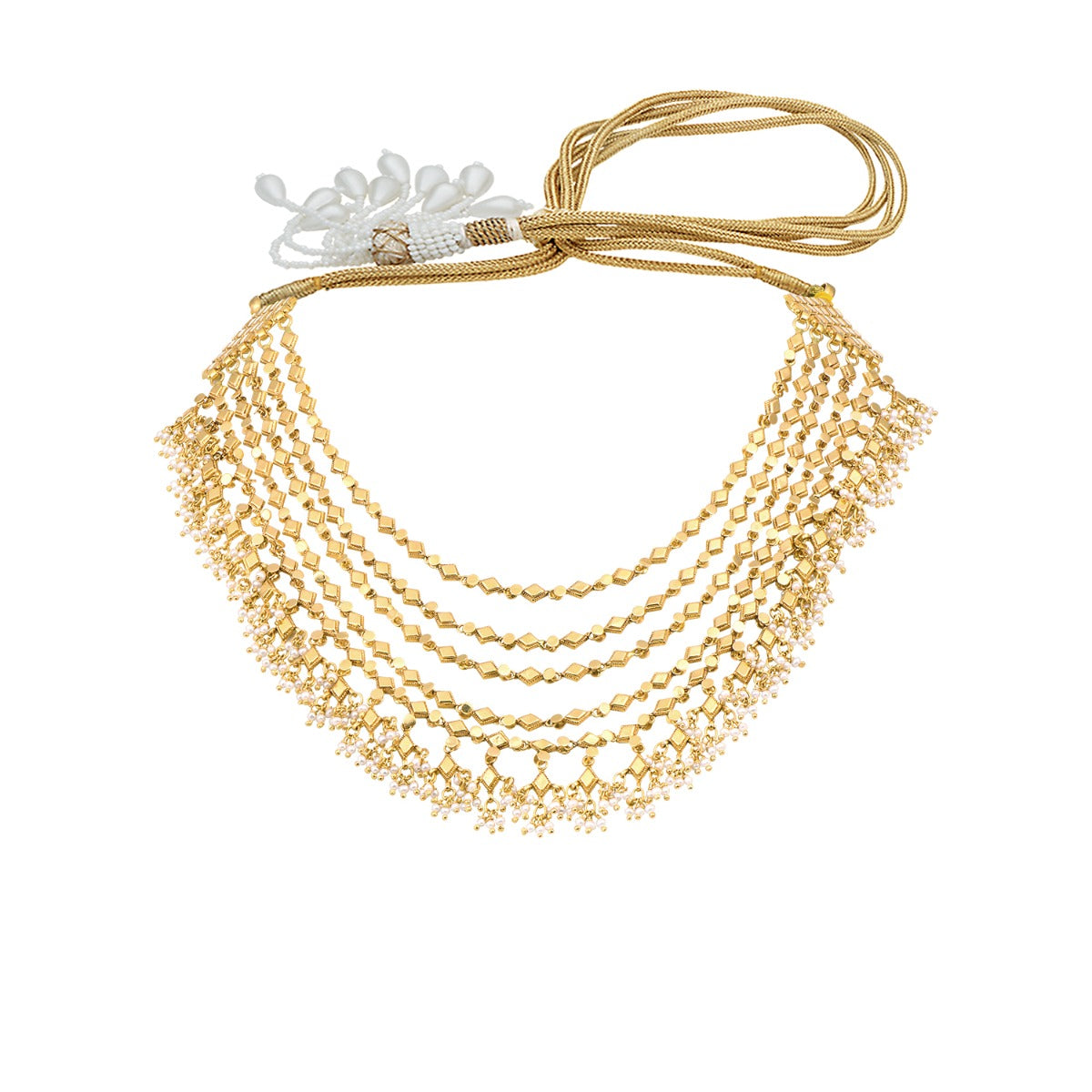Wheat Link Gold Necklace