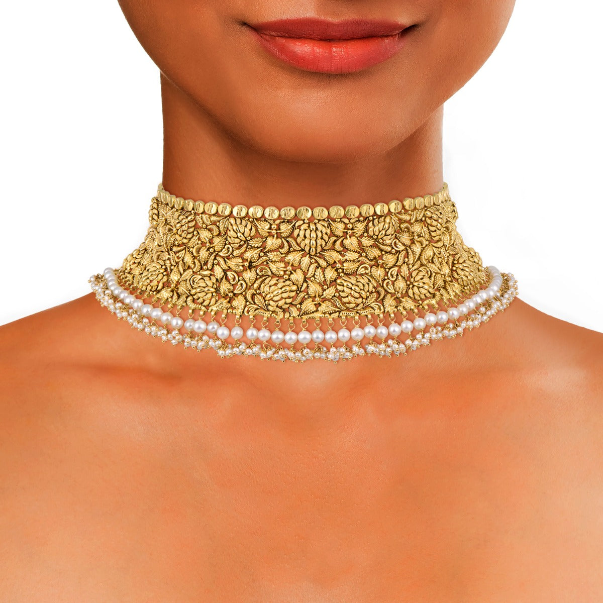 Blooming Leaf Gold Choker