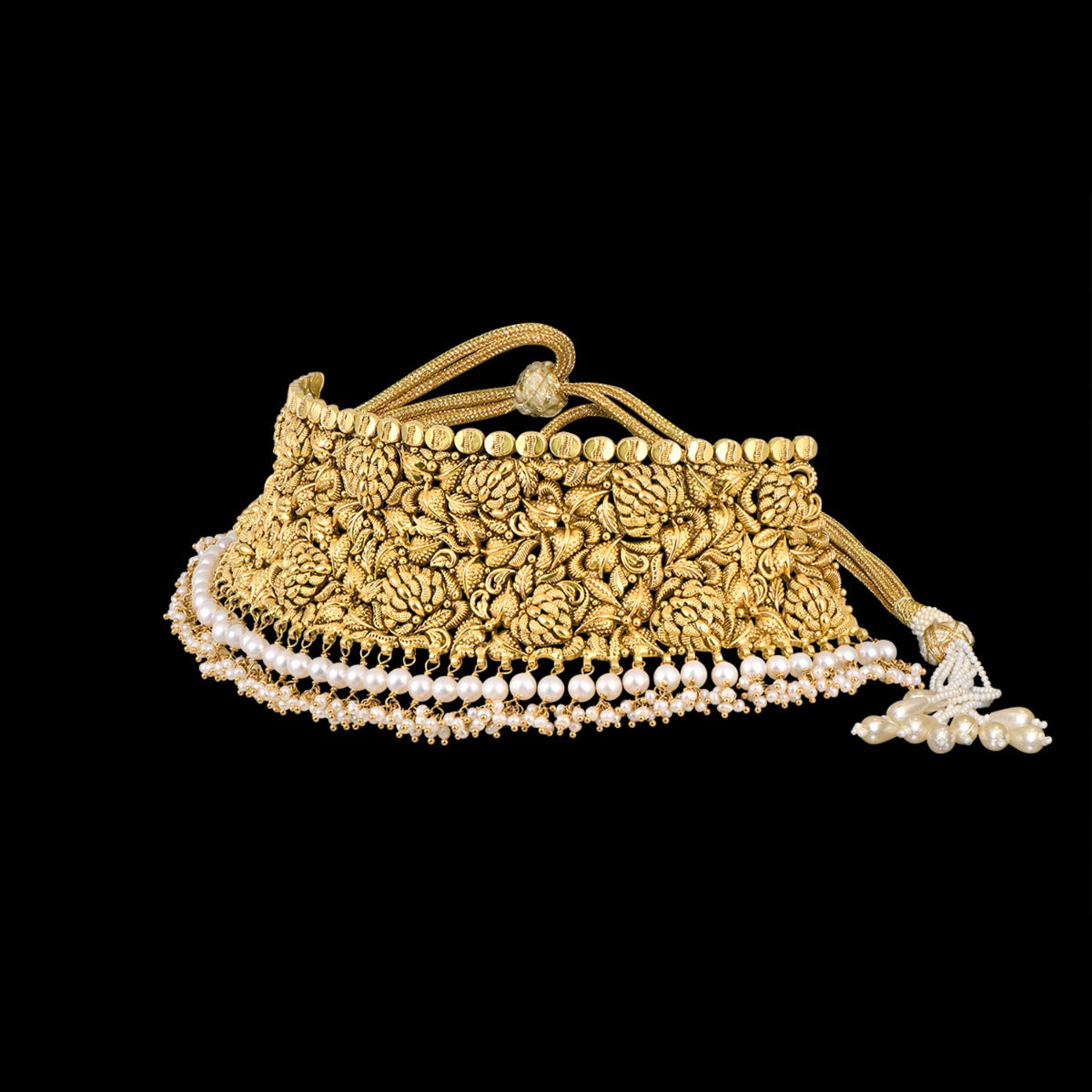 Blooming Leaf Gold Choker Set
