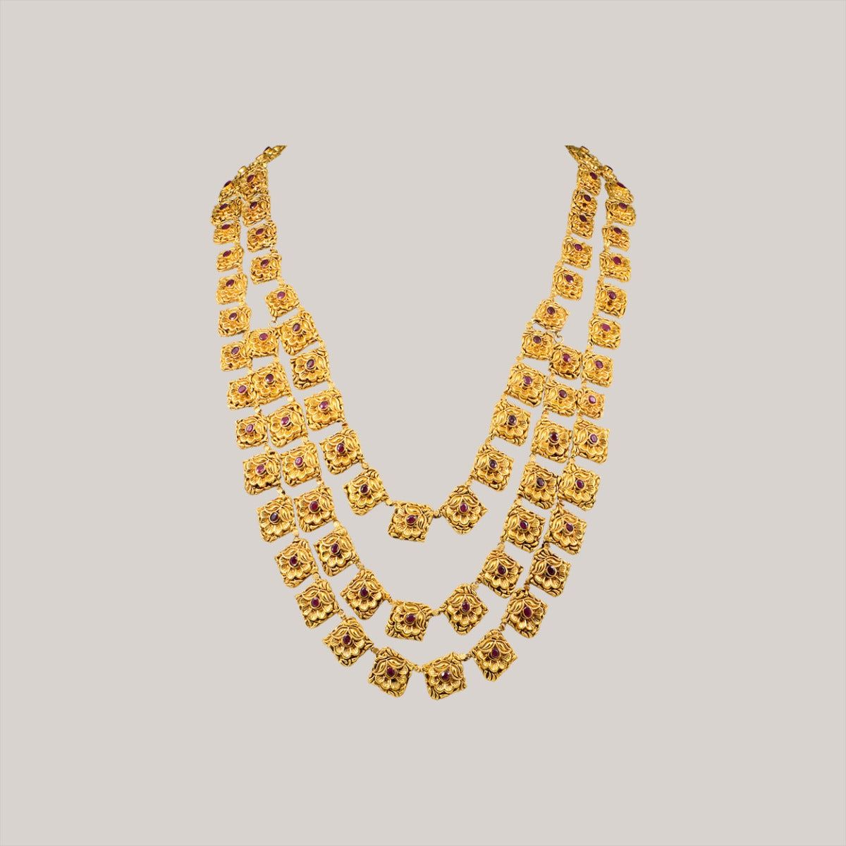 Hailee Square Gold Long Necklace