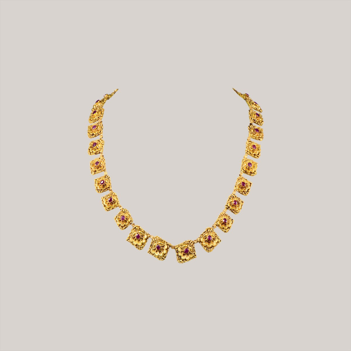 Doris Square Gold Long Necklace