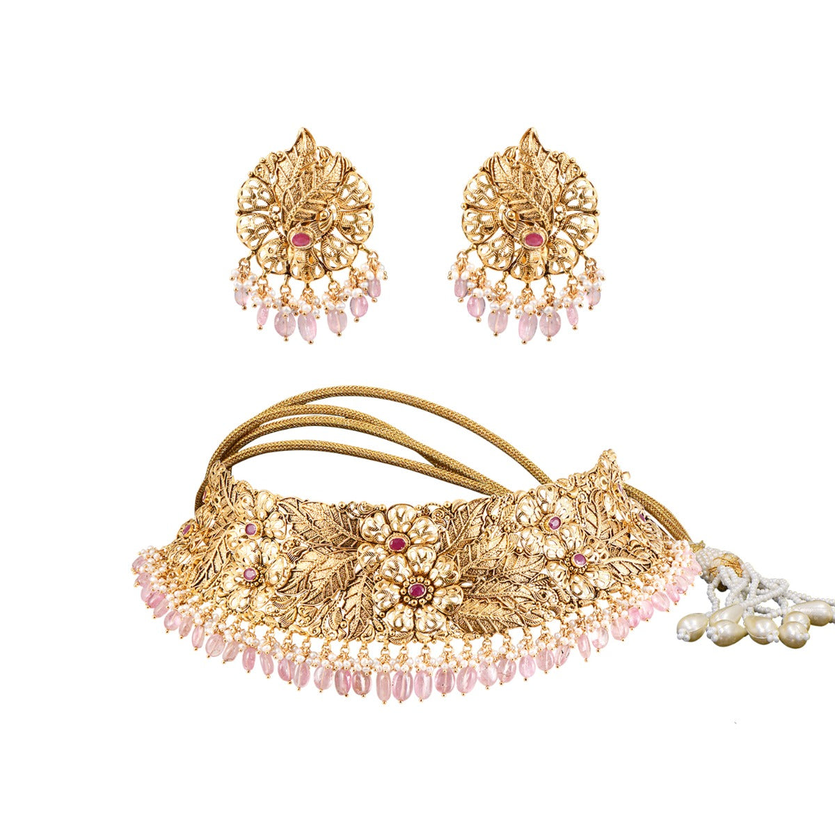 Jardin Feuille Gold Choker Set