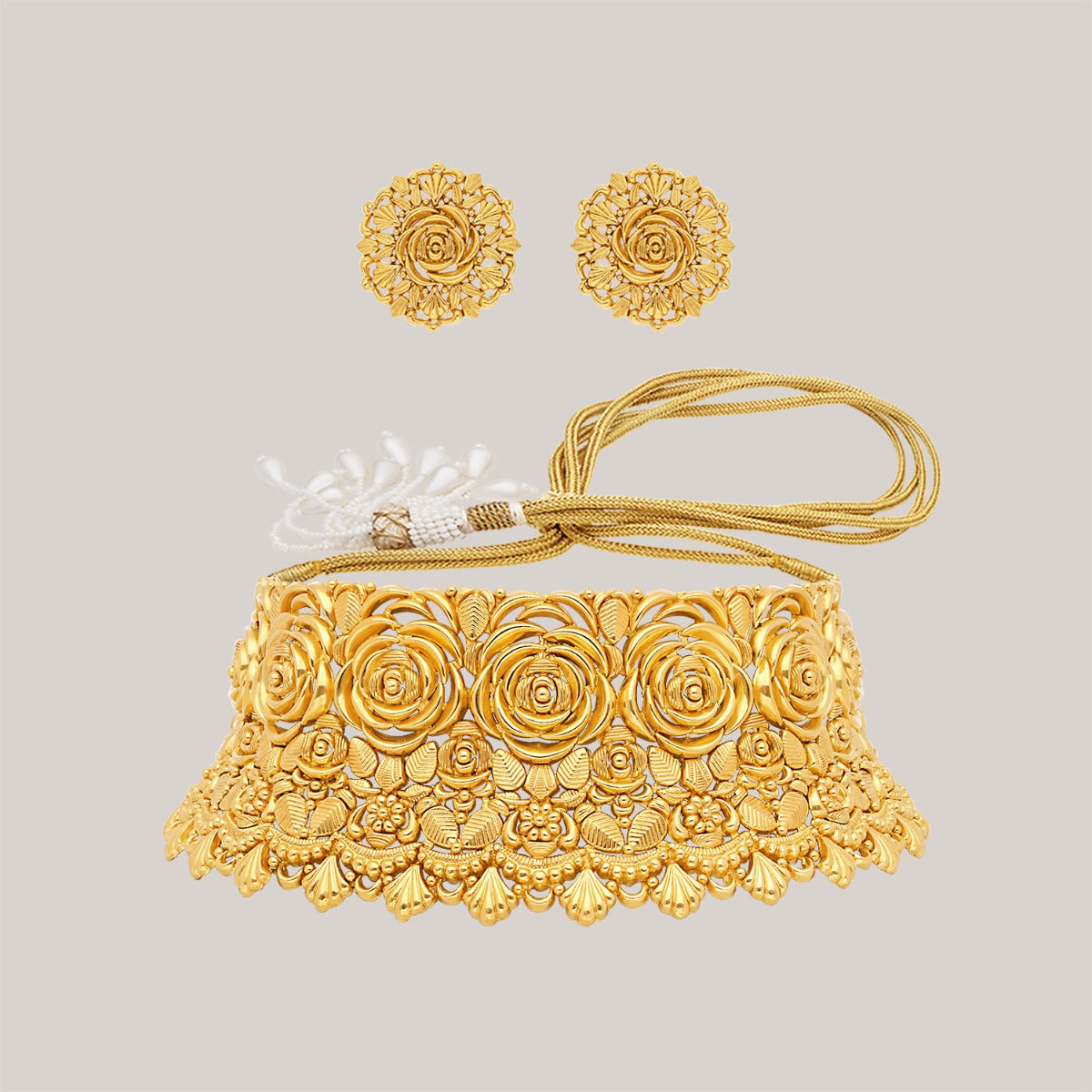 Flaura Gold Choker Set