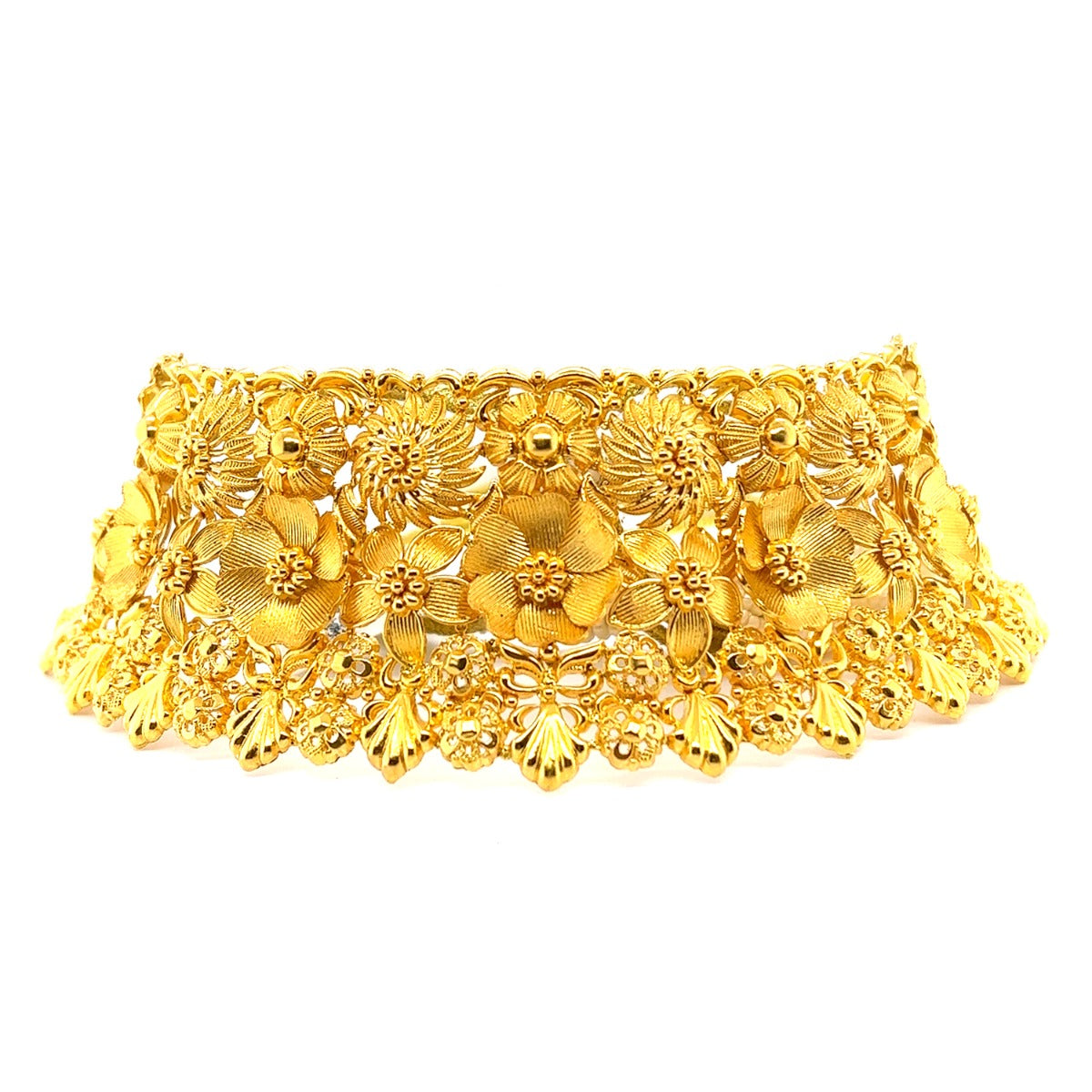 Cluster Of Flores Gold Choker