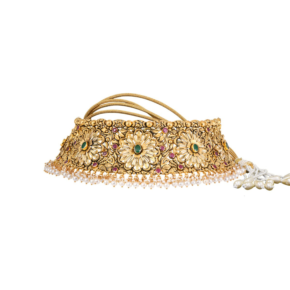 Magnolia Fluer Gold Choker Set