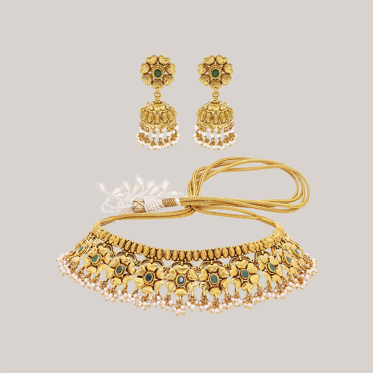 Harmonious Hues Gold Necklace Set