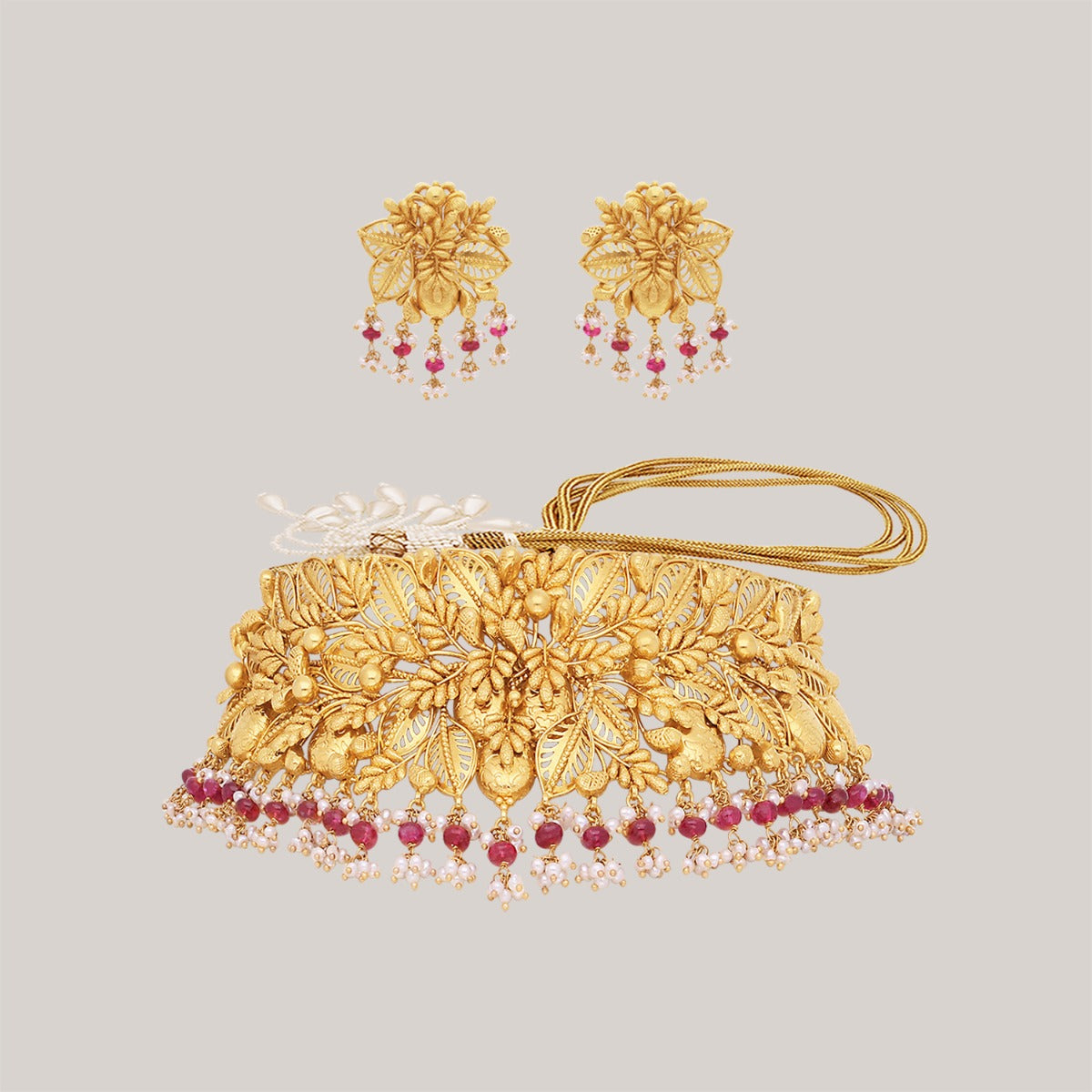 Corsage Gold Choker Set