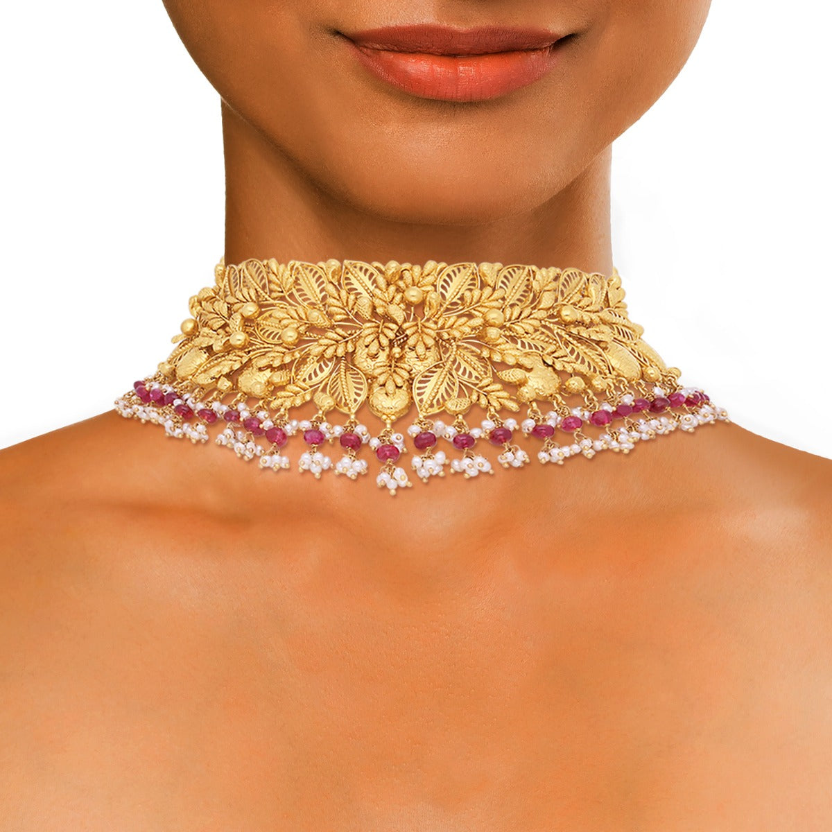 Corsage Gold Choker Set