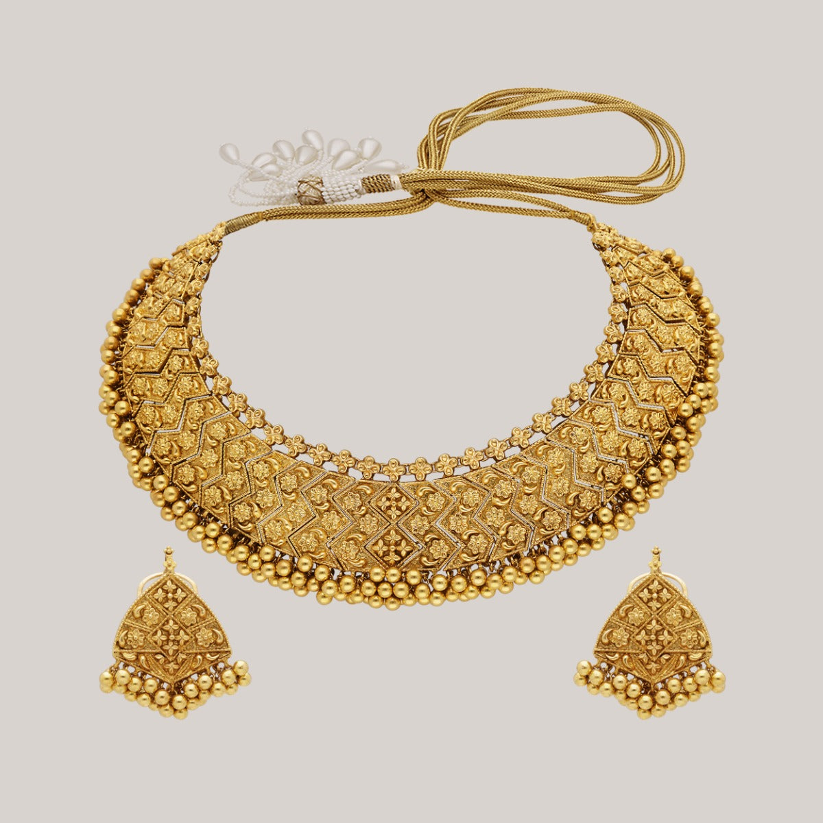 Areca Gold Necklace Set