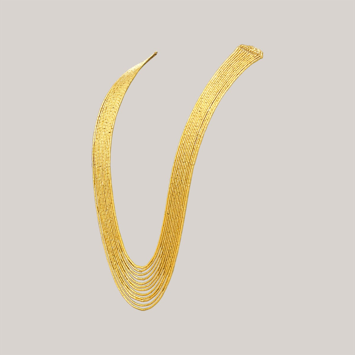 Simple Wired Long Gold Necklace