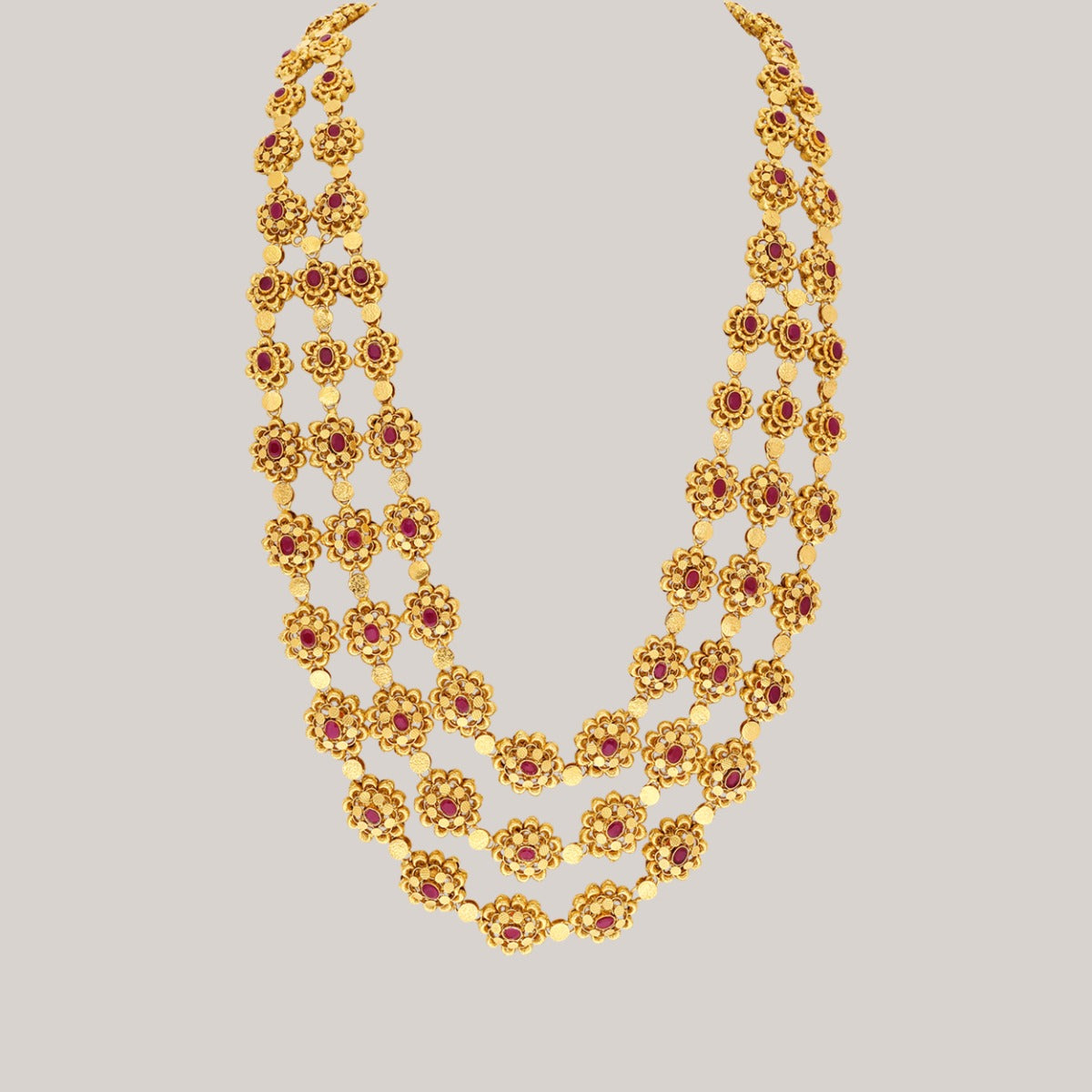 Golden Lotus Vines Gold Necklace