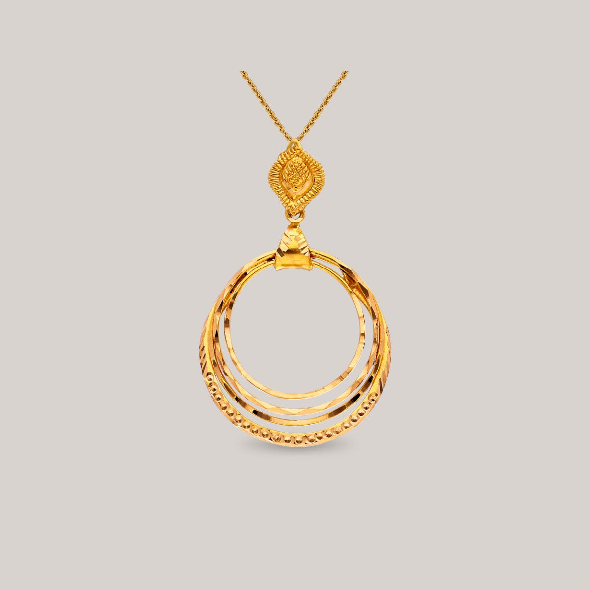 Aurora Circle Gold Pendant