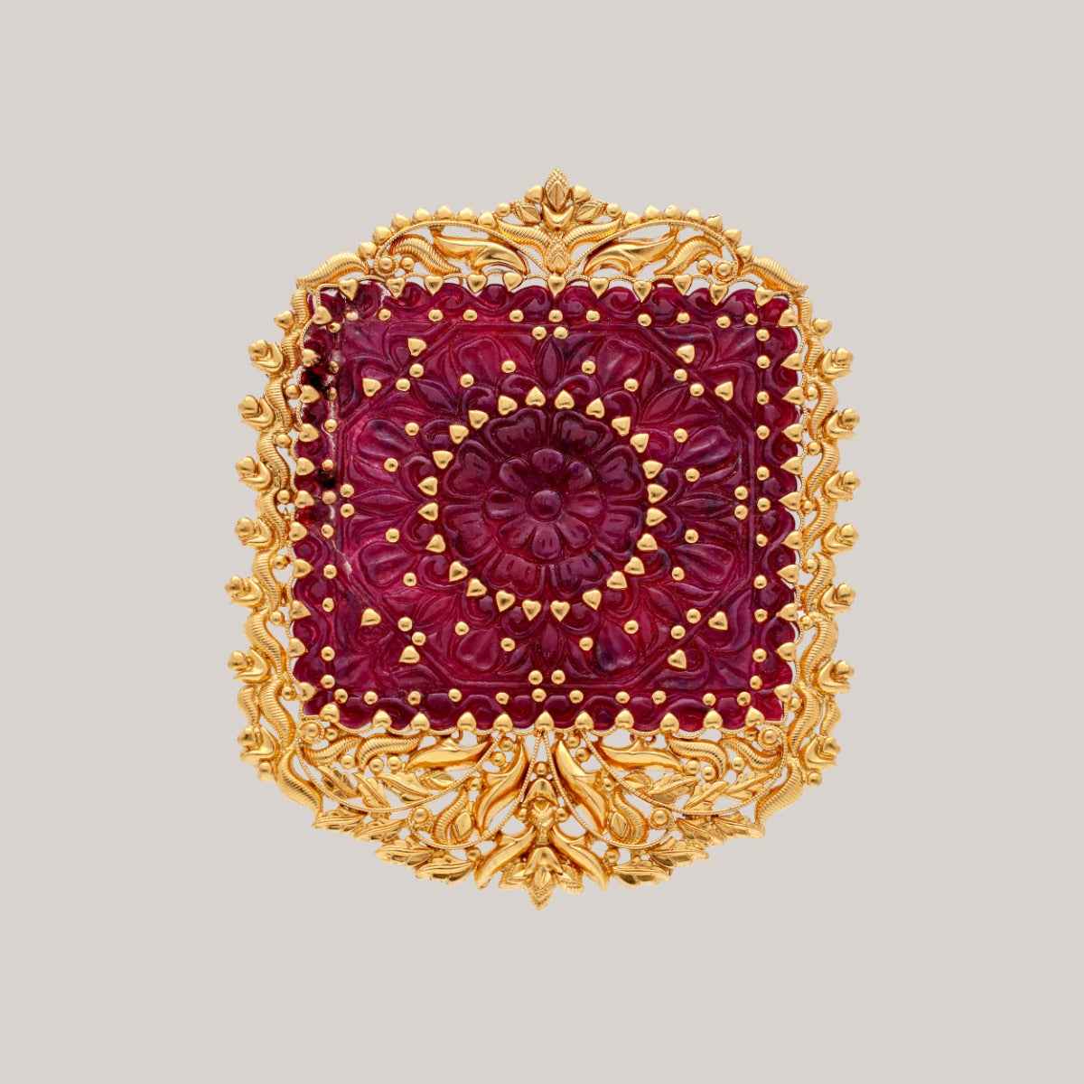 Imperial Blossom Medallion Gold Pendant