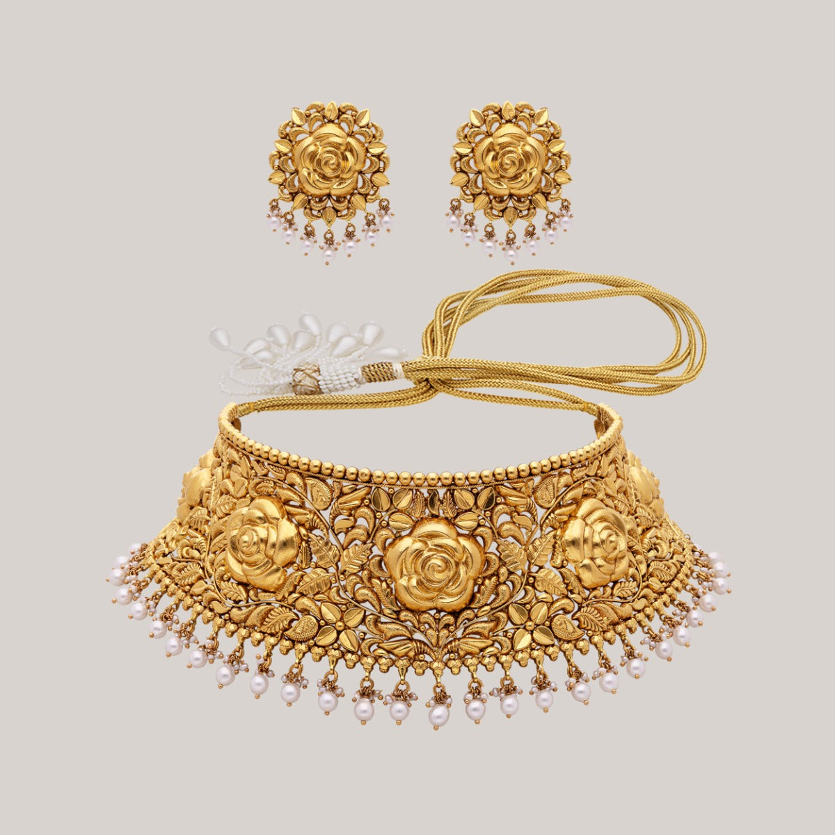 Opulent Rose Gold Choker Set